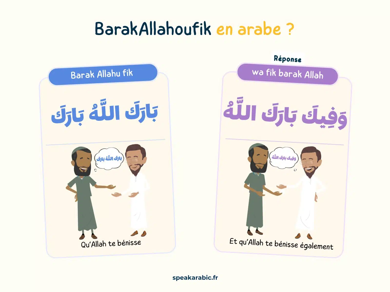 Signification de baaraka Allahou fik en arabe